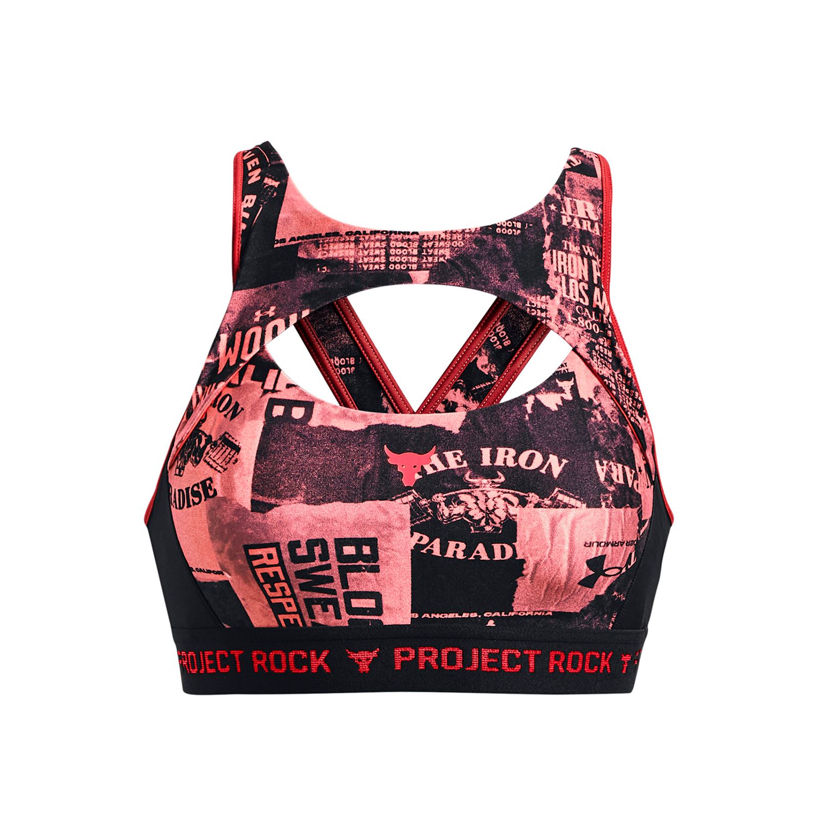 Sostén deportivo Project Rock Crossback Printed Nov para mujer