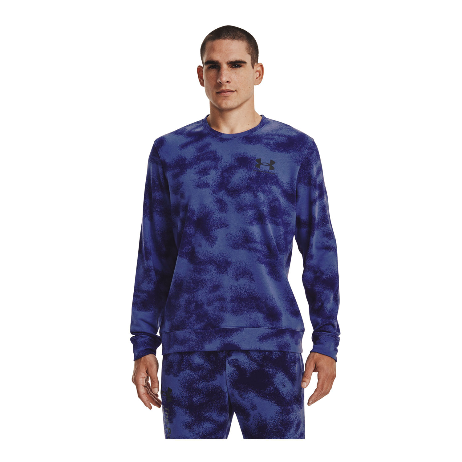 Polera UA Rival Terry Novelty Crew para hombre