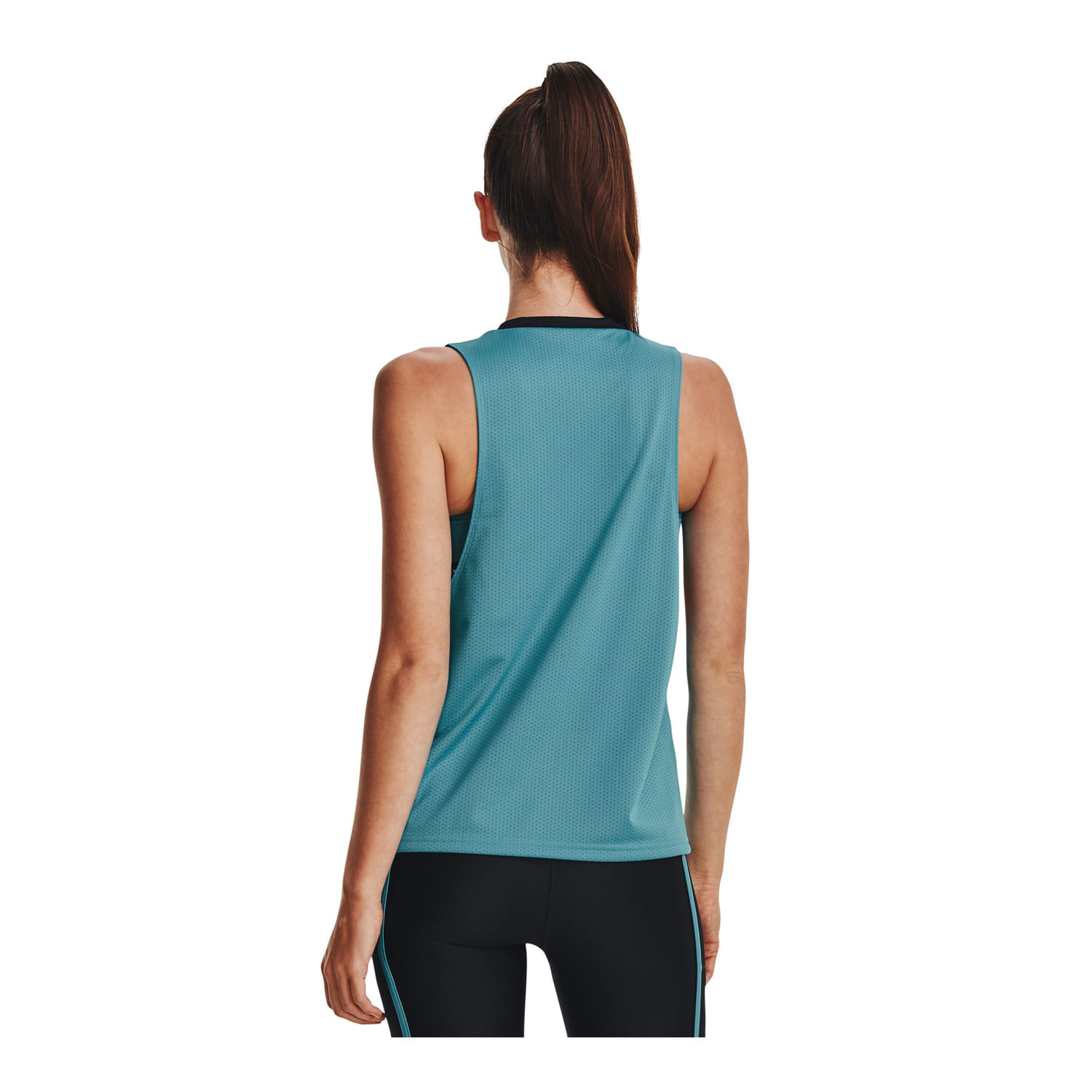 Polera sin mangas UA Project Rock Penny Mesh para mujer