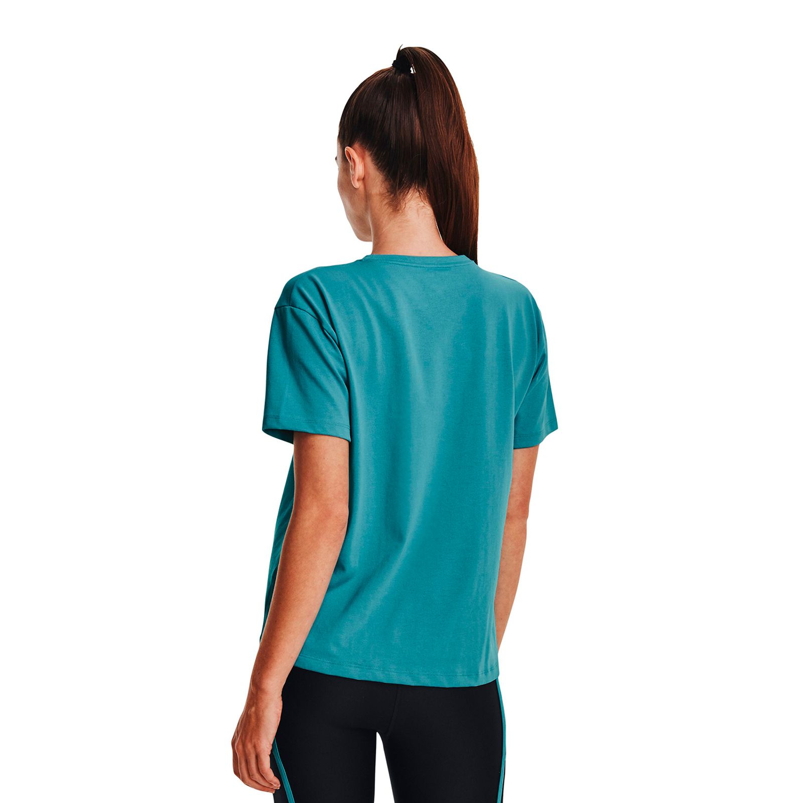 Polera manga corta UA Project Rock Iron Heavyweight para mujer