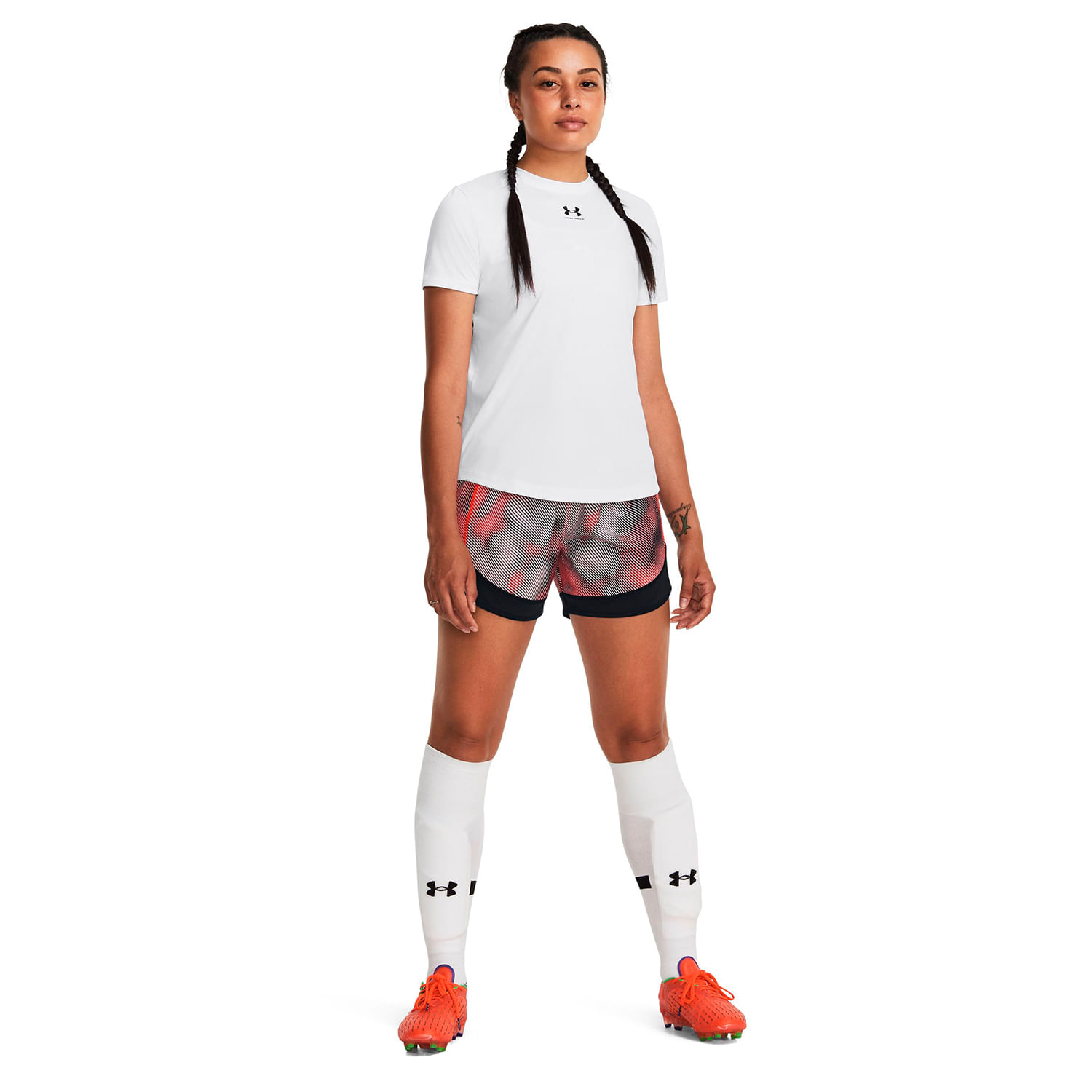 Shorts estampados UA Challenger Pro para mujer