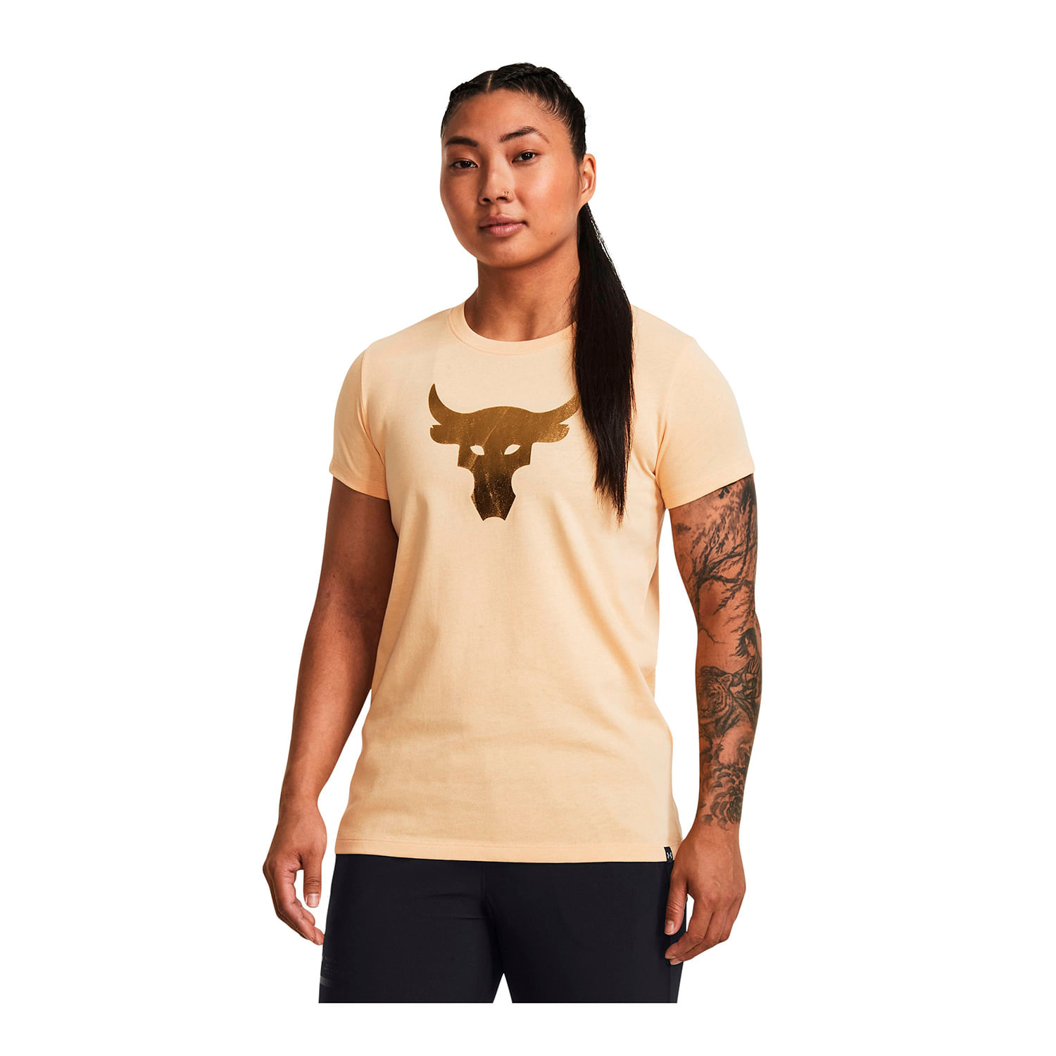 Polera manga corta Heavy Weight Project Rock Arena para mujer Under Armour