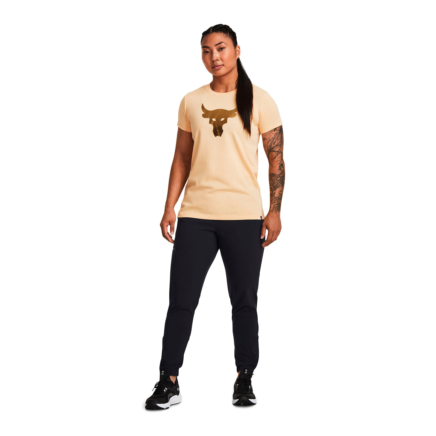Polera manga corta Heavy Weight Project Rock Arena para mujer Under Armour