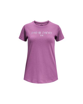Polera manga corta She Shines Gradient para niña Under Armour