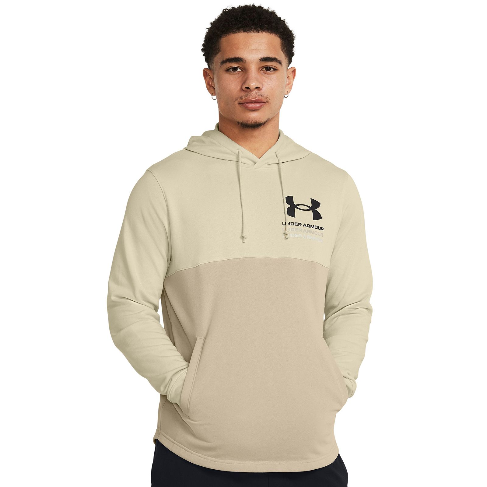 Polerón UA Rival Terry Colorblock para hombre