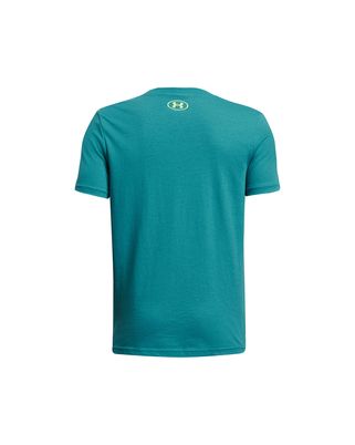 Polera manga corta UA Box Logo Camo para niño