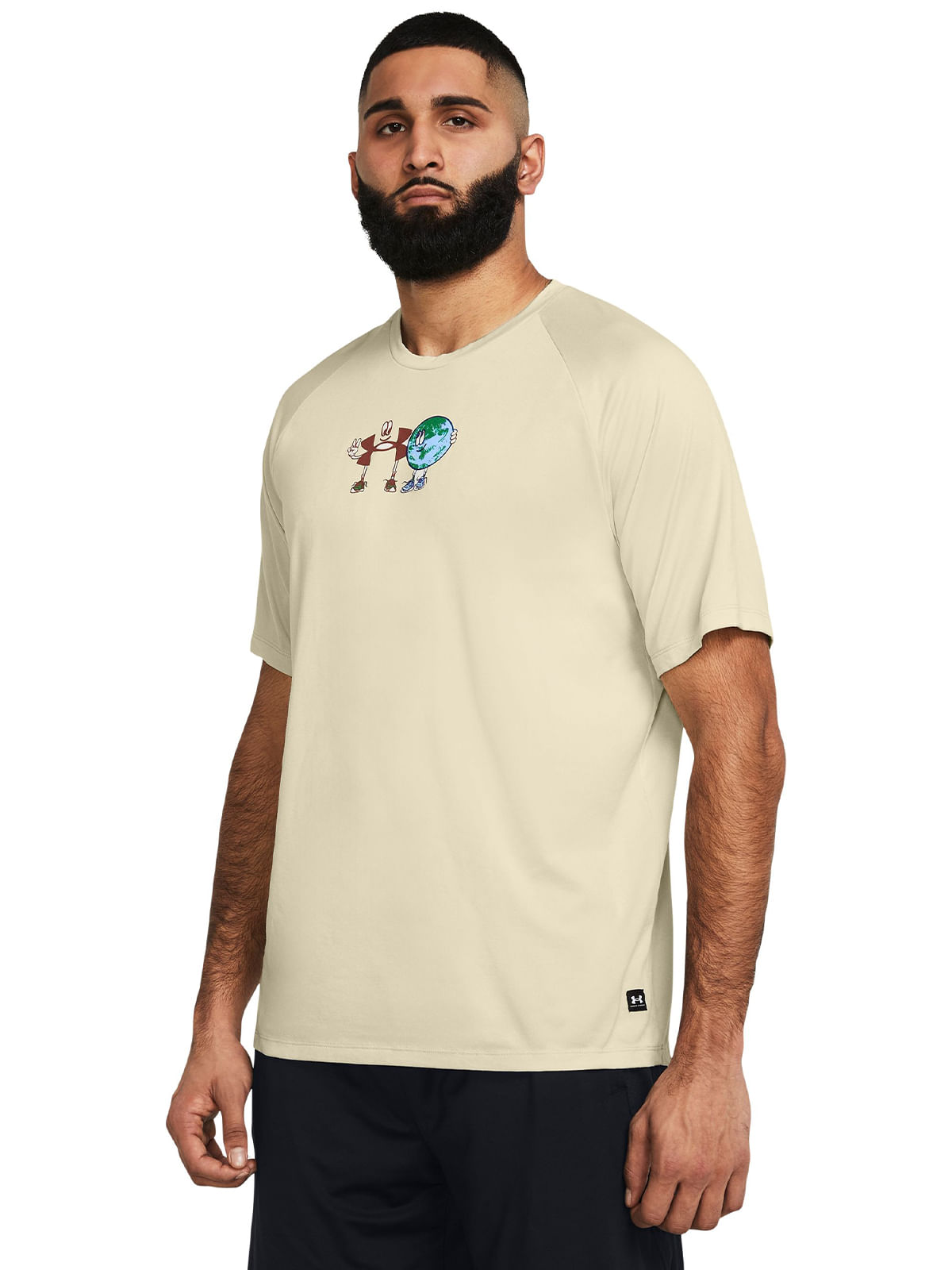 Polera manga corta UA Artist Protect Globe para hombre