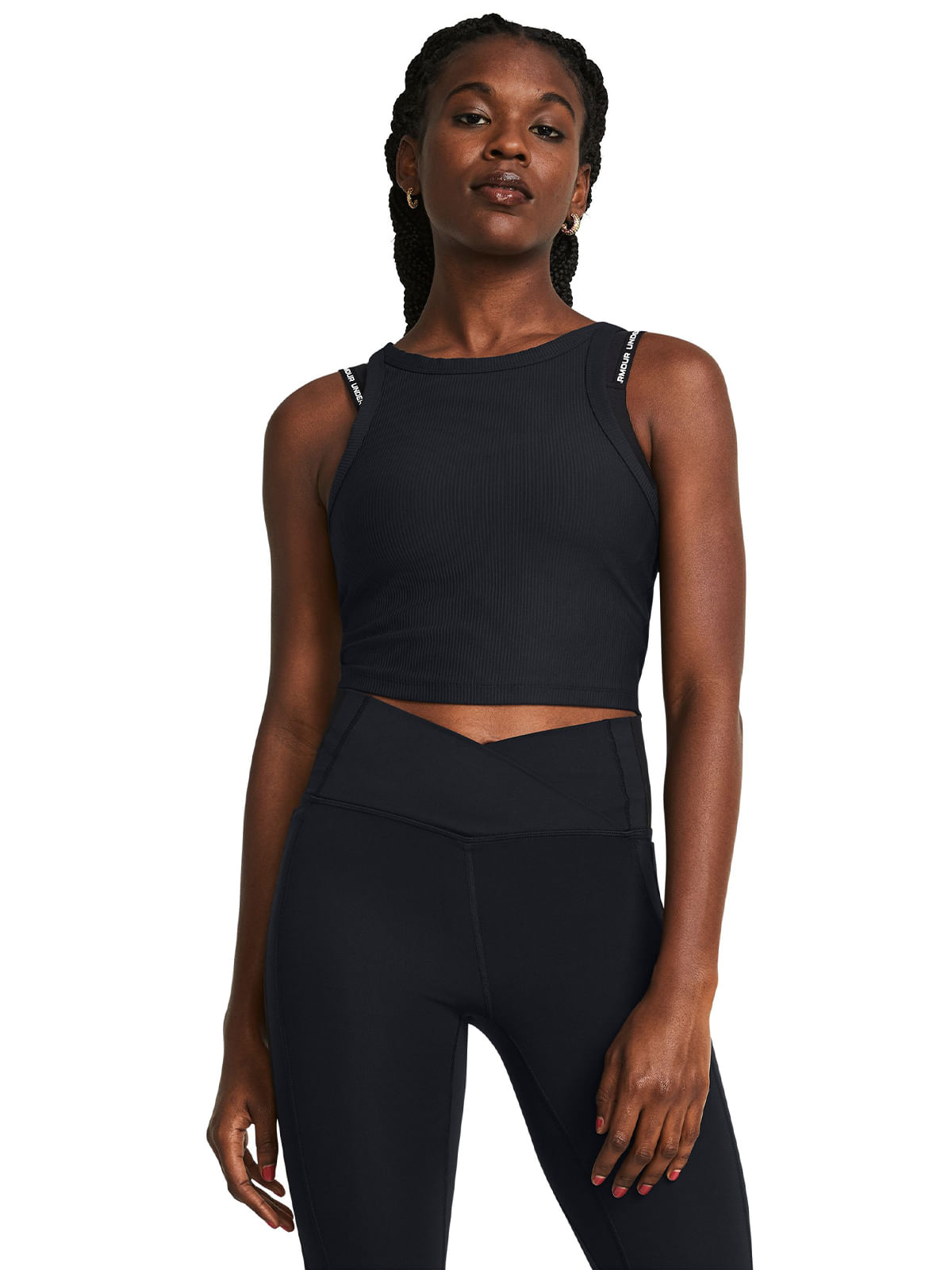Polera sin mangas corta UA Meridian Rib para mujer