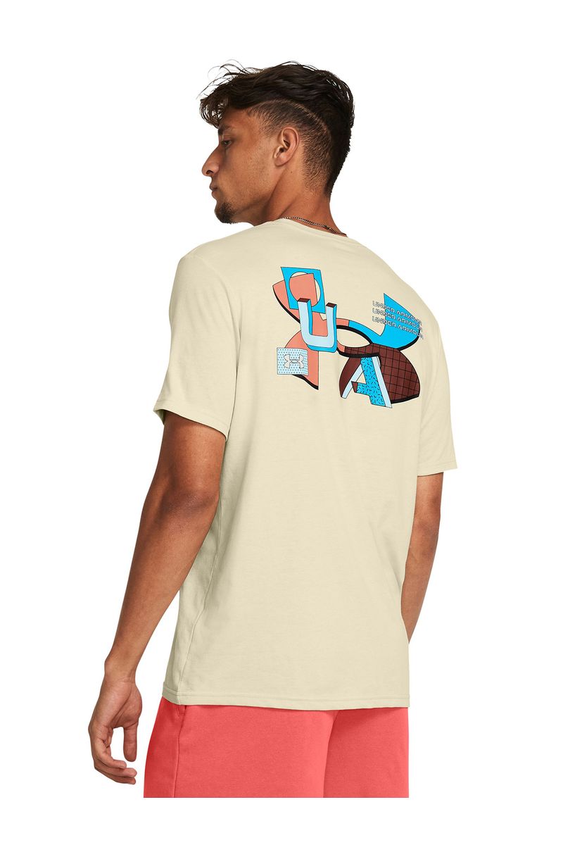 Polera-manga-corta-Color-Block-UA-para-hombre