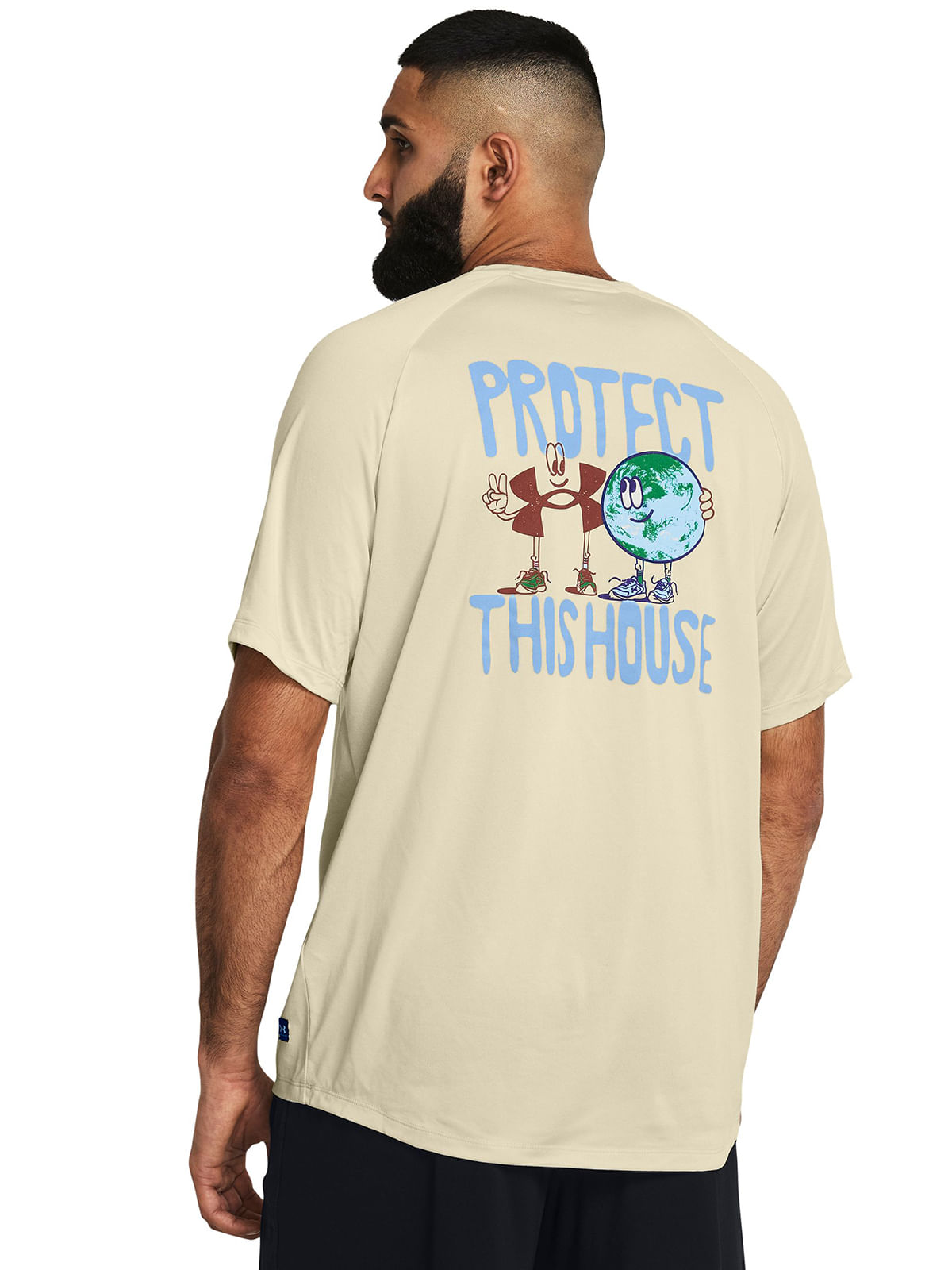 Polera manga corta UA Artist Protect Globe para hombre