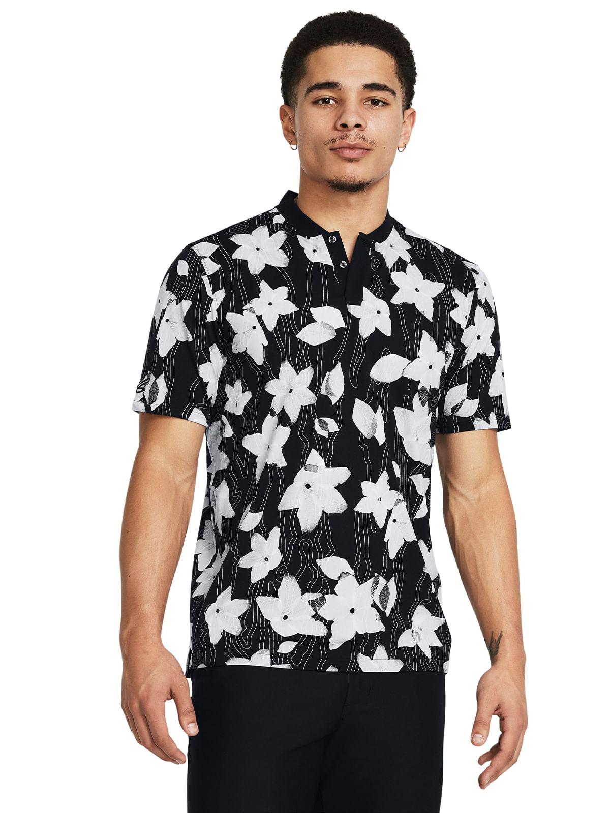 Polo tipo bomber de curry para hombre