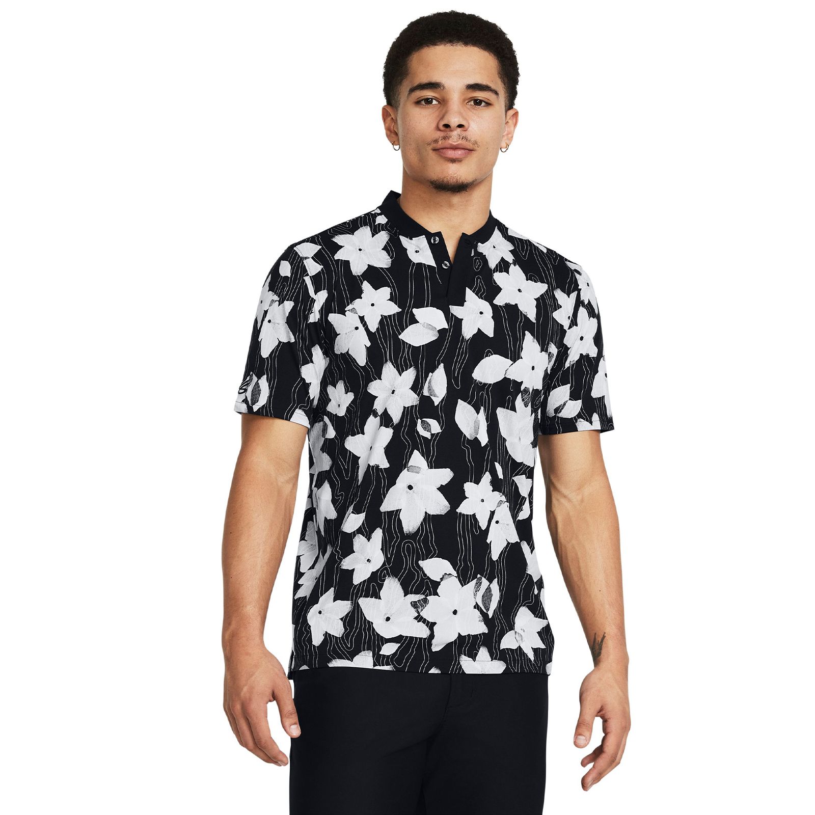 Polo tipo bomber de curry para hombre