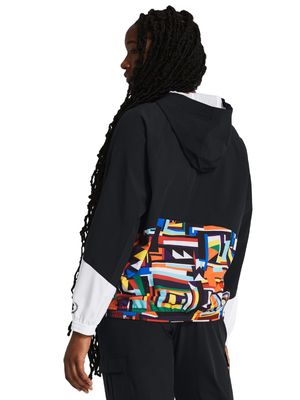 Chaqueta cargo UA Woven BHM para mujer