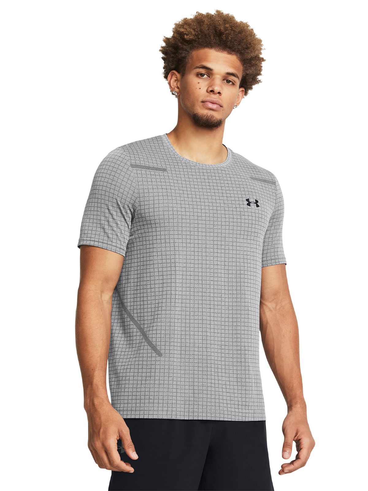 Polera manga corta UA Seamless Grid para hombre