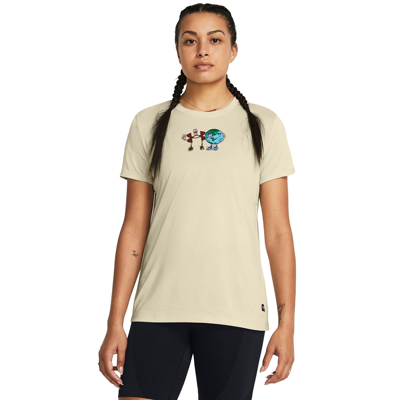 Polera manga corta UA Protect Globe para mujer