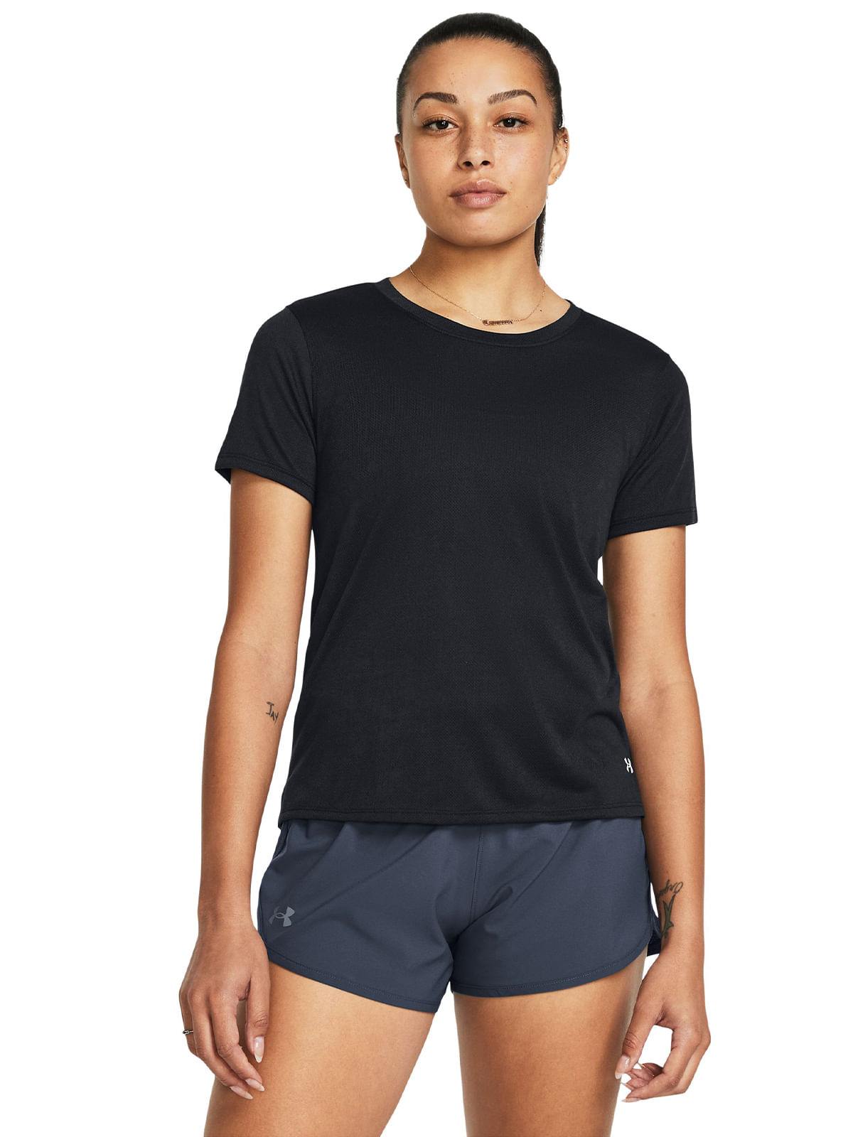Polera manga corta UA Launch Splatter para mujer
