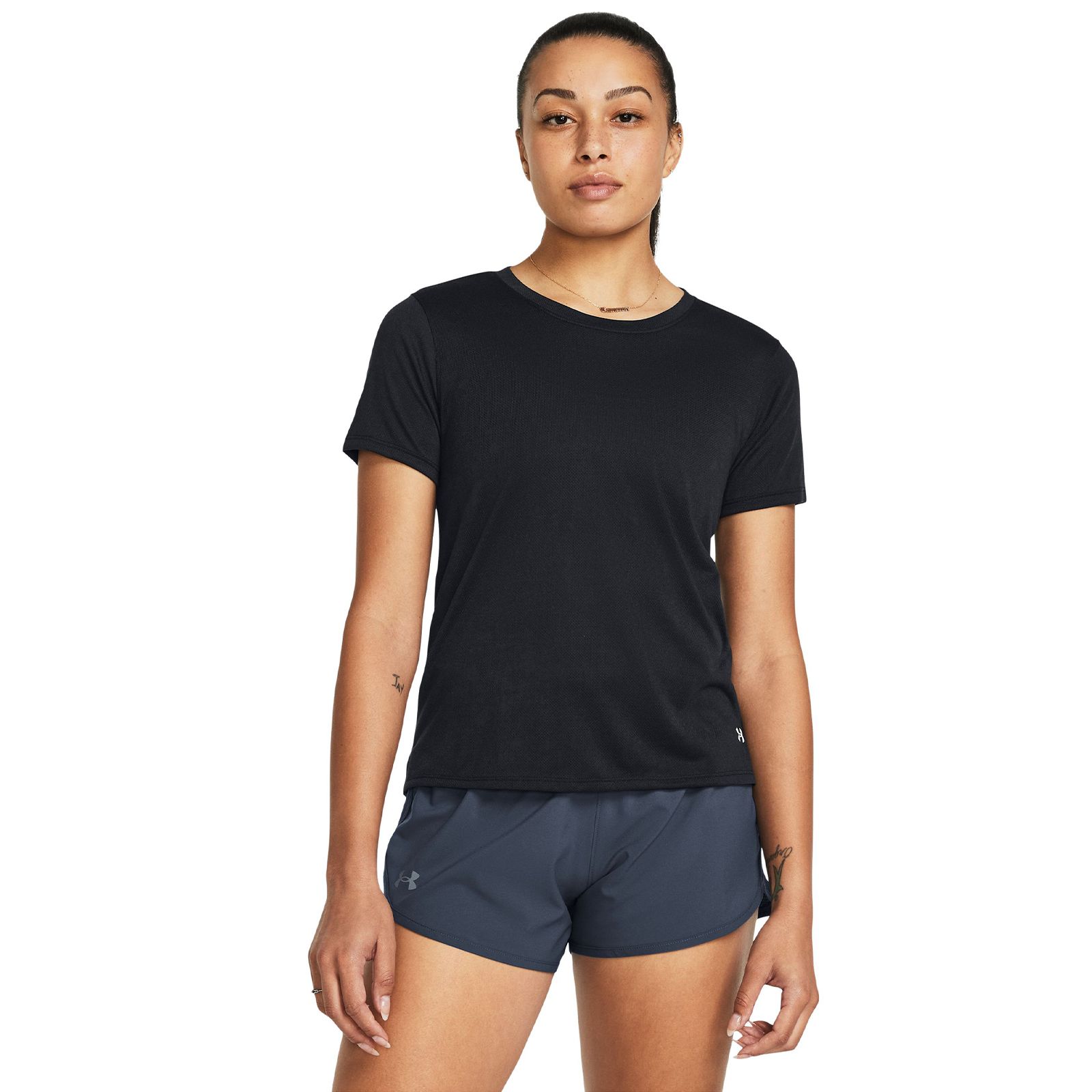 Polera manga corta UA Launch Splatter para mujer