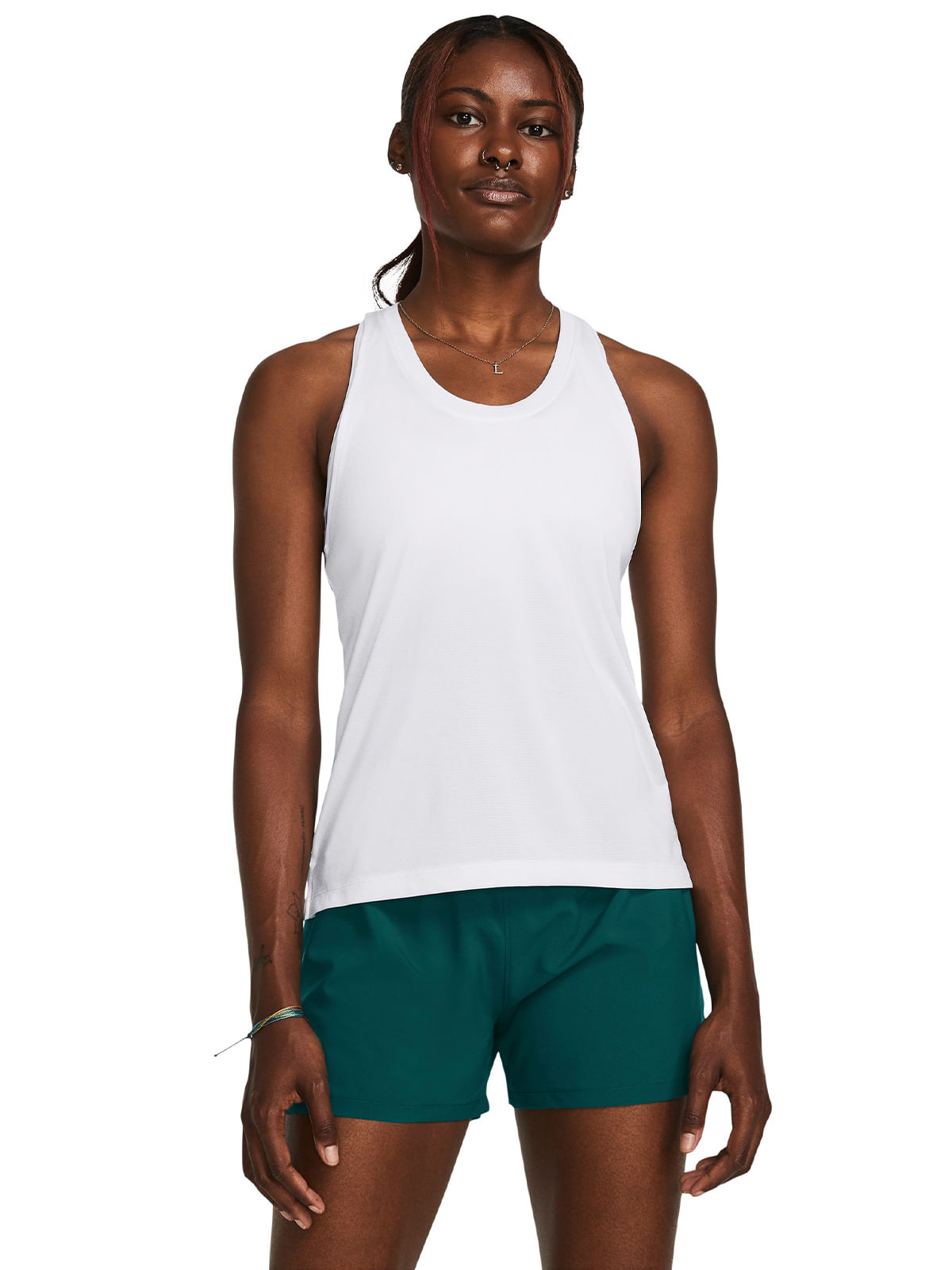 Polera sin mangas de lanzamiento UA para mujer