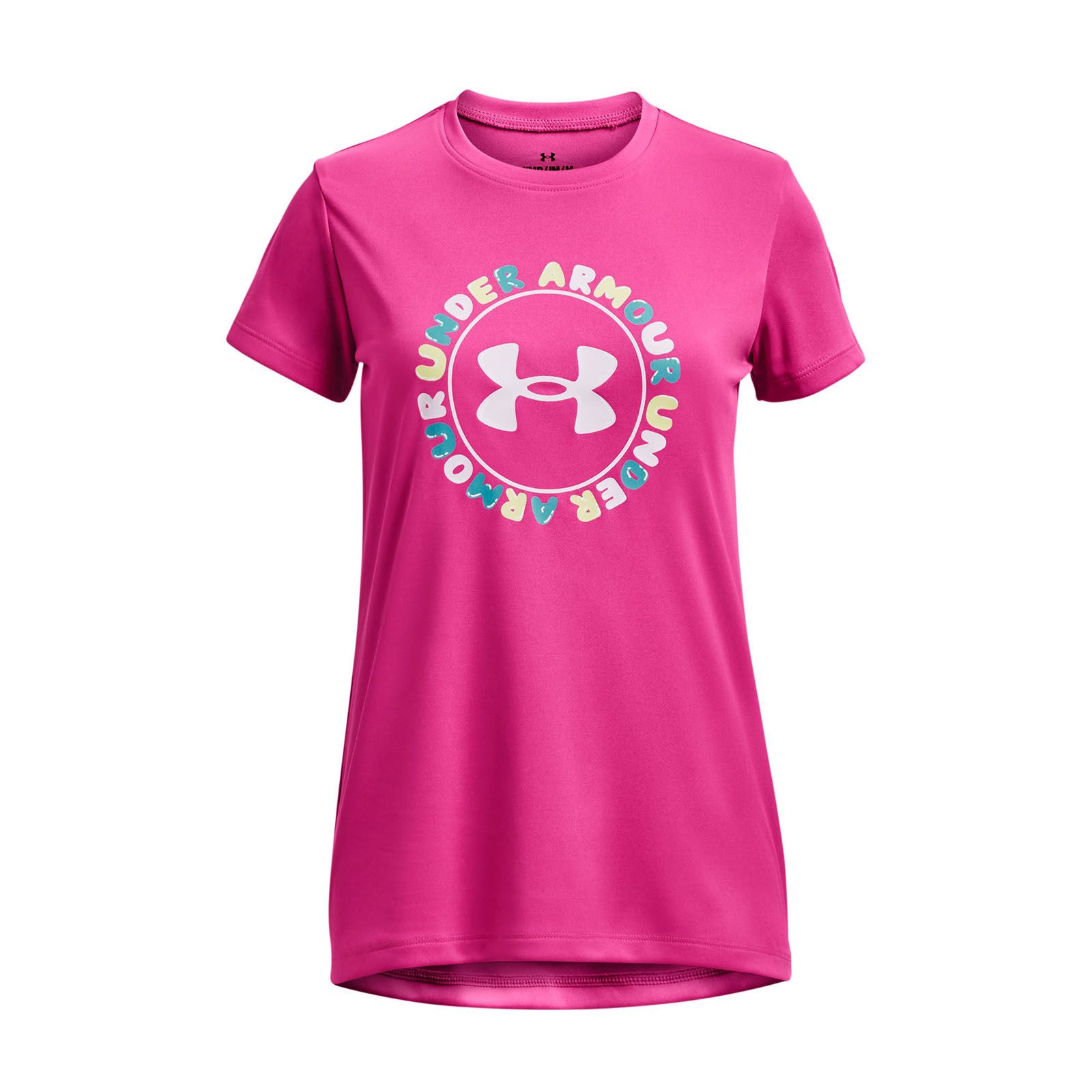 Polera manga corta Tech™ Twist Wordmark para niña