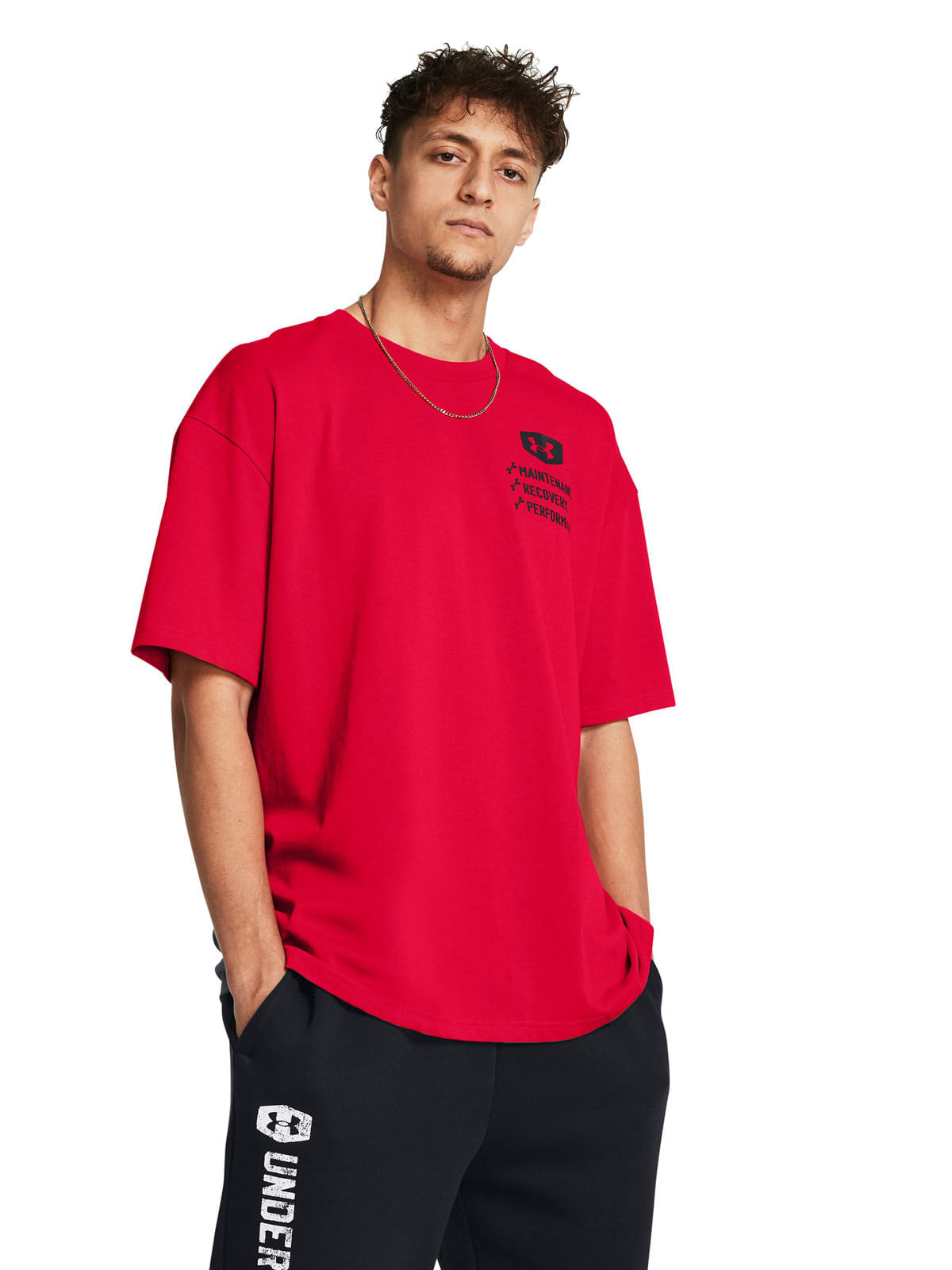 Polera manga corta Oversize y pesada UA Lifting Club para hombre