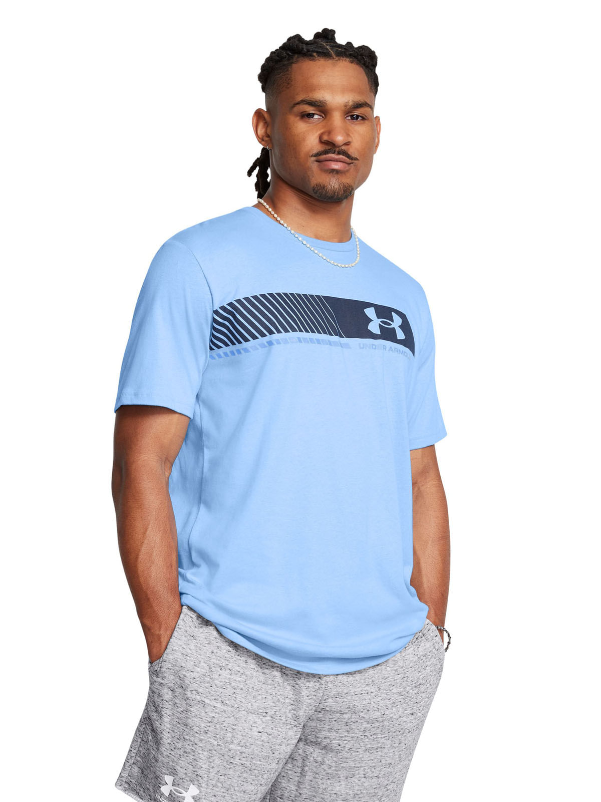 Polera manga corta UA Leftchest para hombre