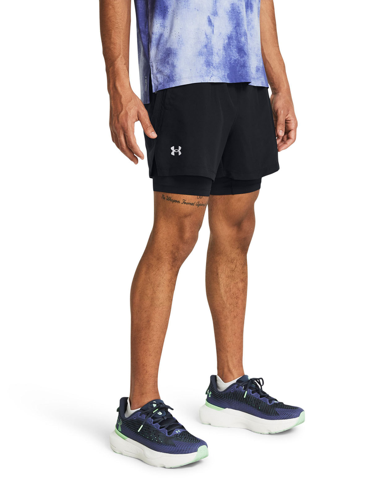 Shorts UA Launch 2 en 1 de 5" para hombre