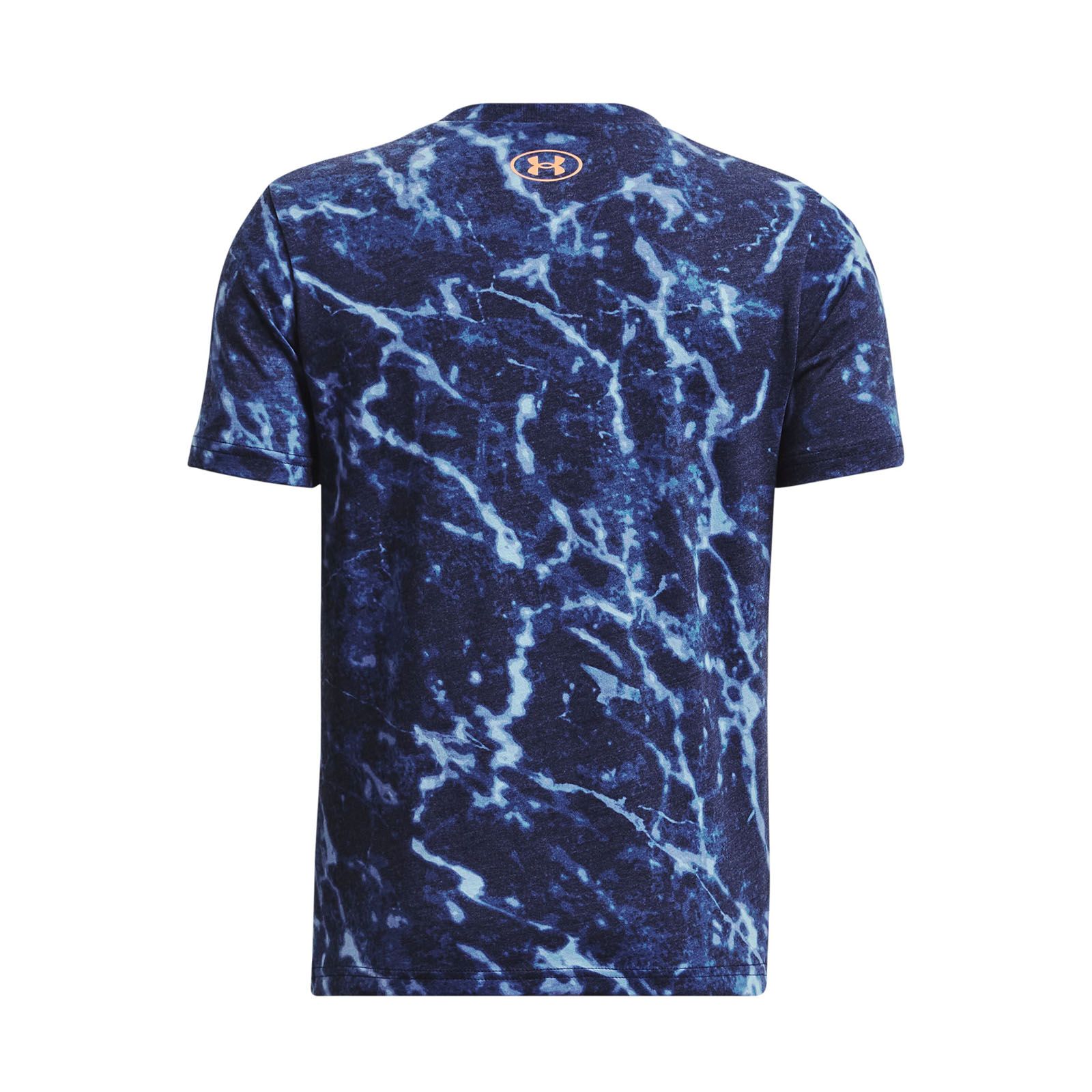 Polera manga corta UA Project Rock Marble para niño