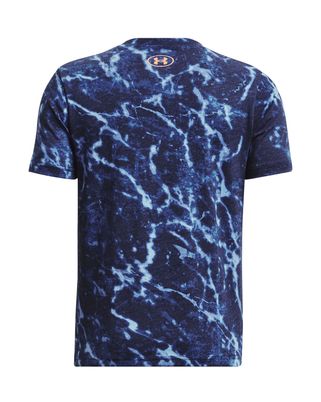 Polera manga corta UA Project Rock Marble para niño