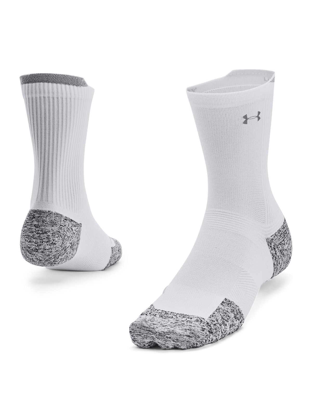Calcetín unisex UA armourdry¿ run cushion mid blanco