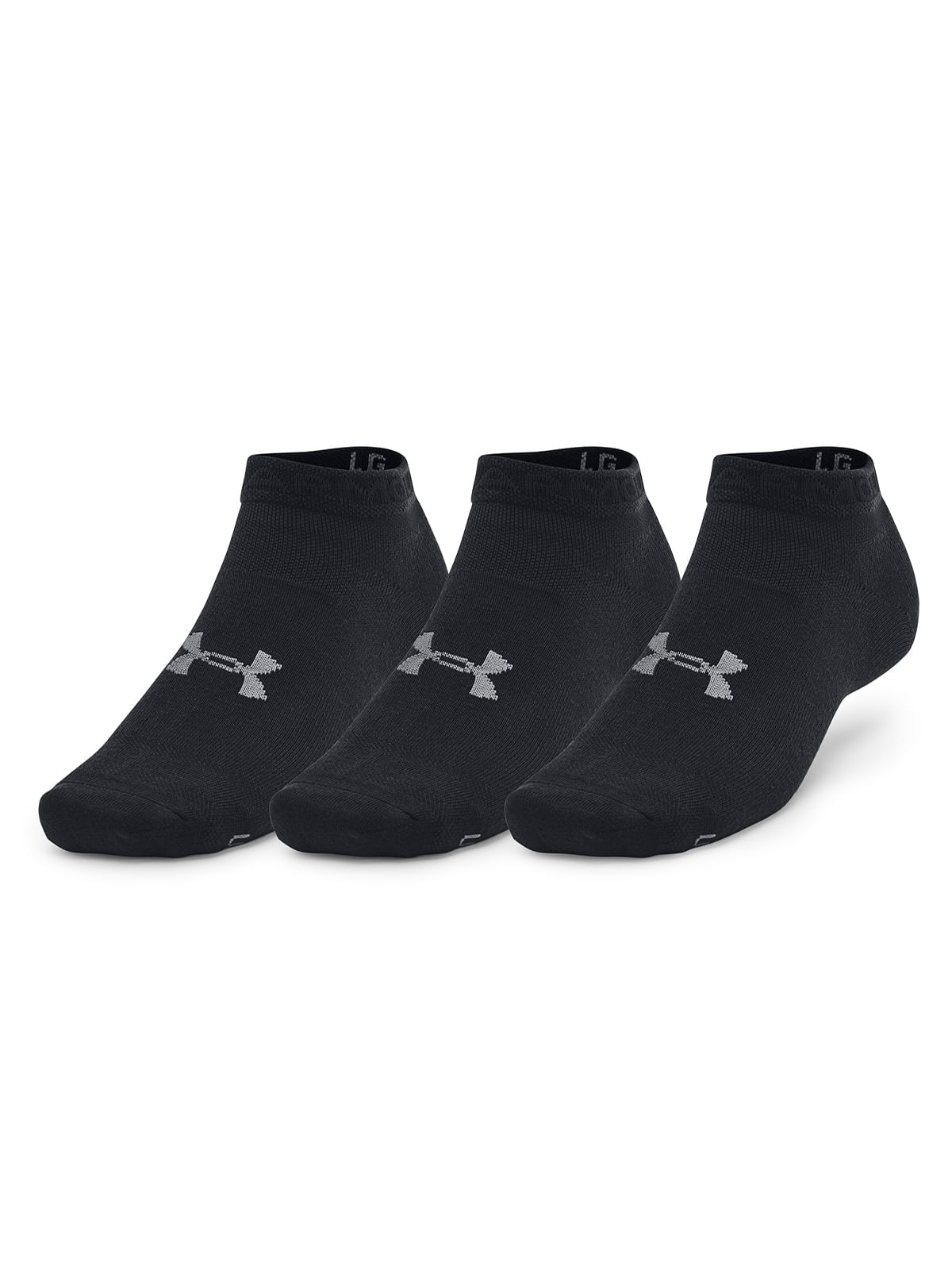 Calcetín unisex UA essential 3-pack negro low