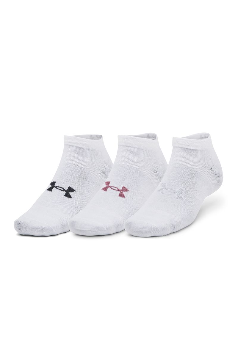 Calcetin-unisex-UA-essential-3-pack-low-blanco
