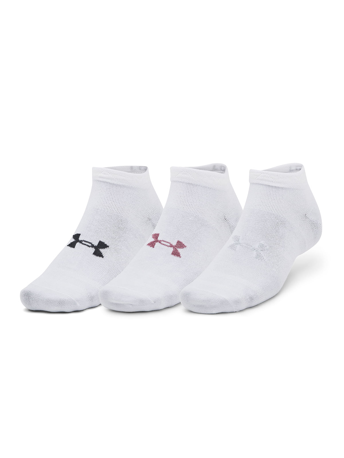 Calcetín unisex UA essential 3-pack low blanco