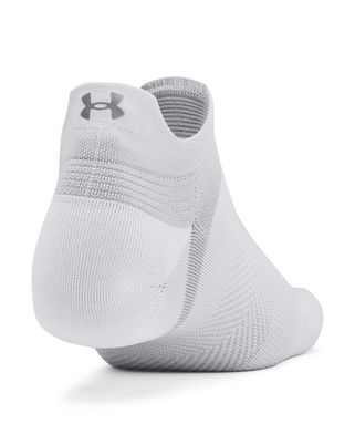 Calcetín unisex Under Armour armourdry® run lite 3-pack no show blanco