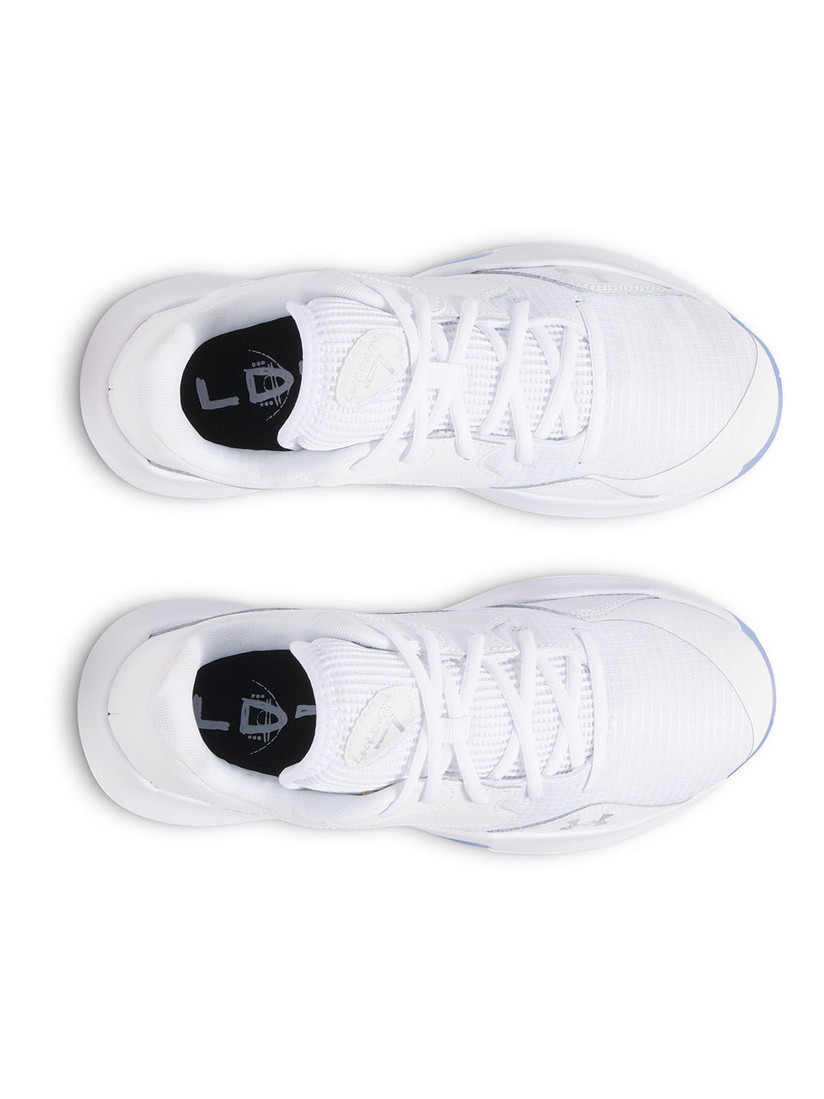 Zapatillas unisex UA Lockdown 7 low Basketball blanco