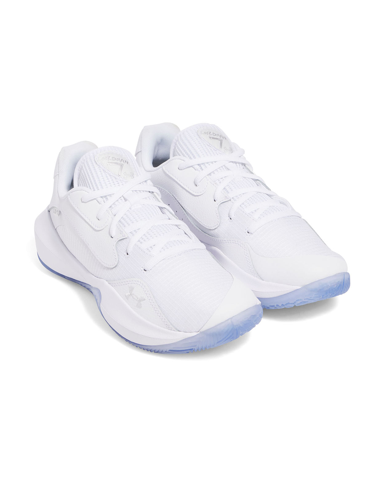 Zapatillas unisex UA Lockdown 7 low Basketball blanco