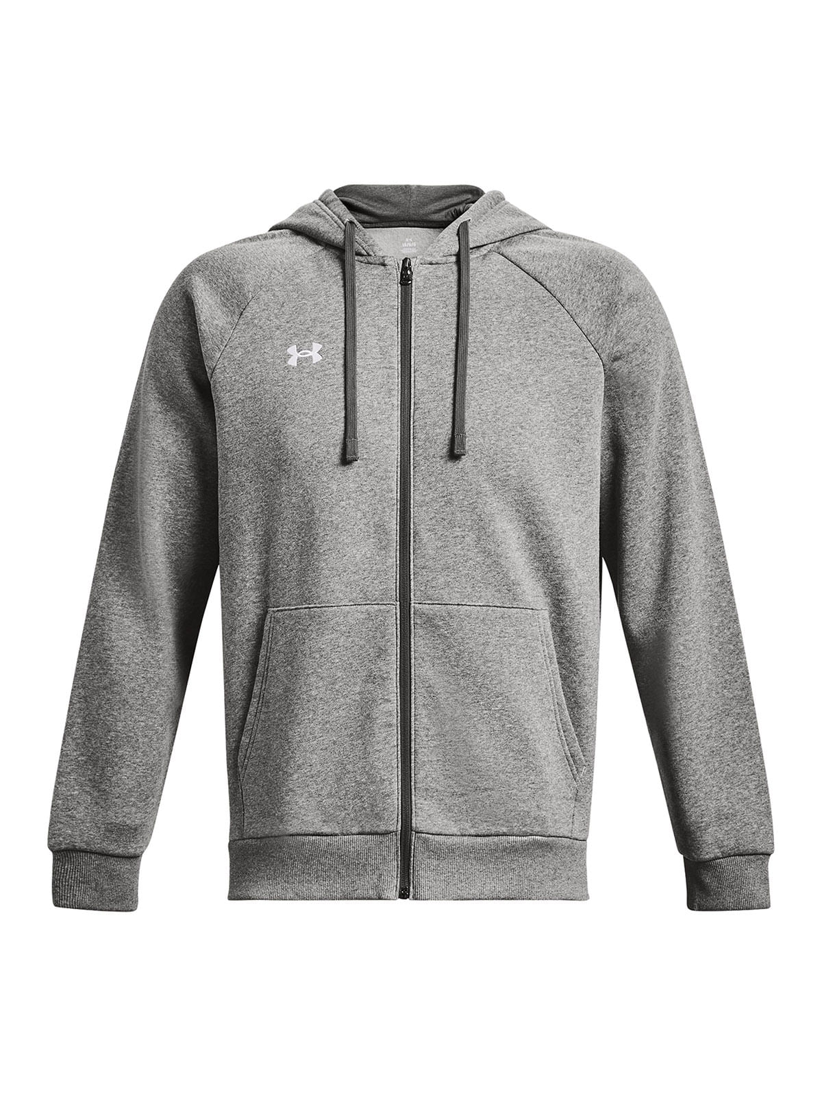 Polerón UA Rival fleece con cierre gris para hombre