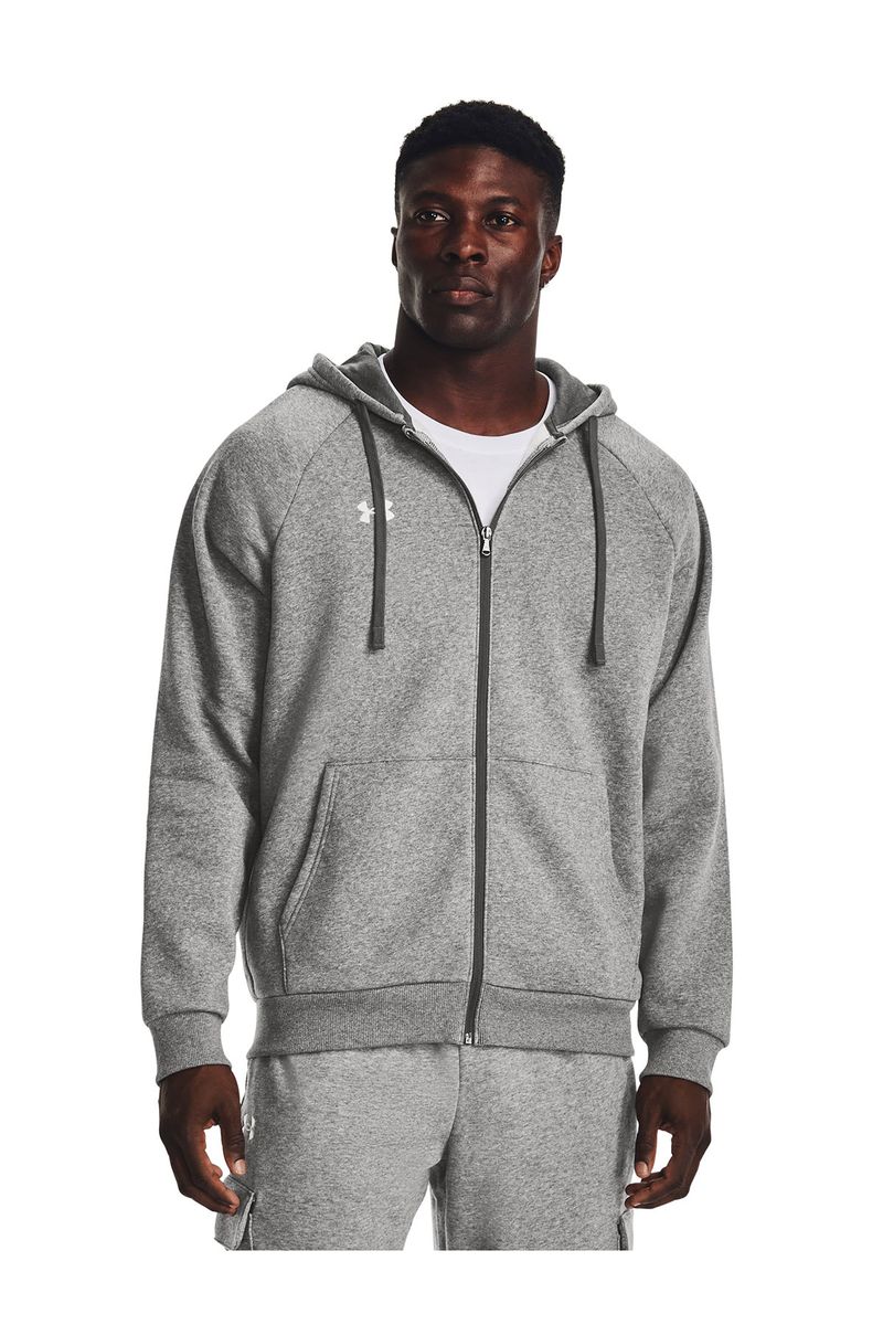 Poleron-UA-Rival-fleece-con-cierre-gris-para-hombre