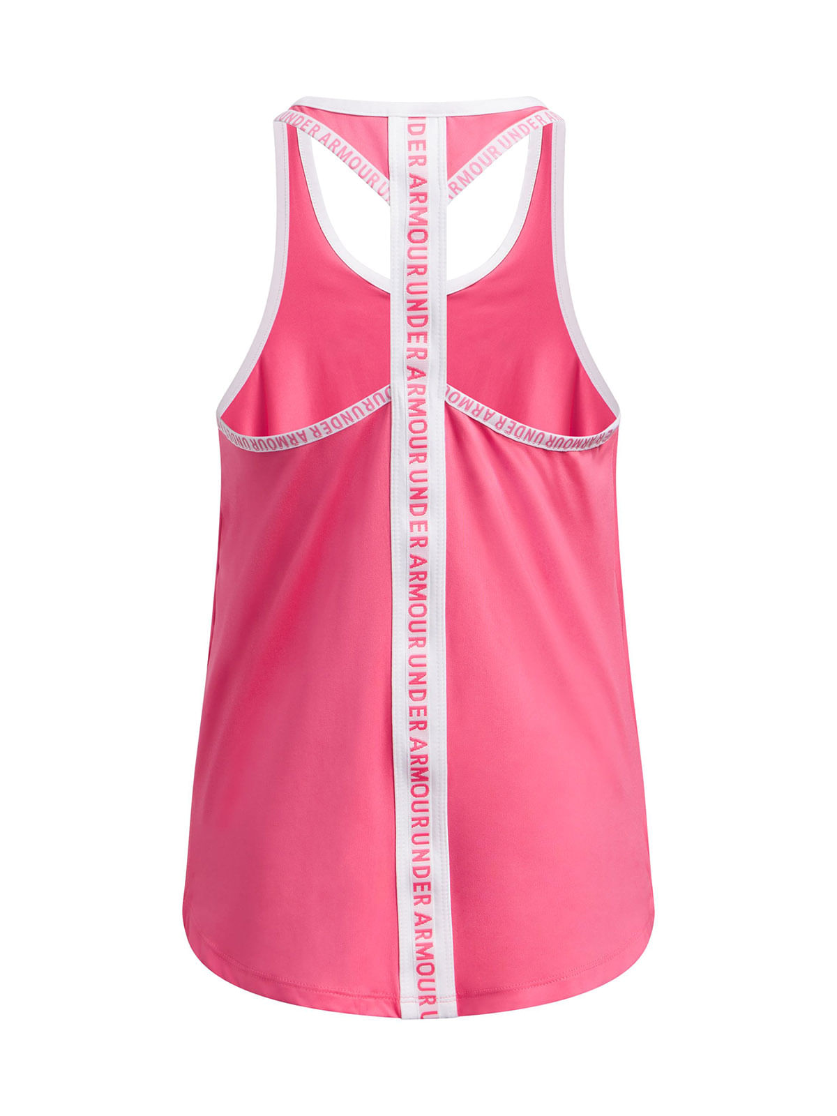 Polera sin mangas UA knockout rosado para niñas