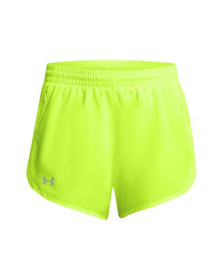 Shorts Under Armour fly-by amarillo para mujer