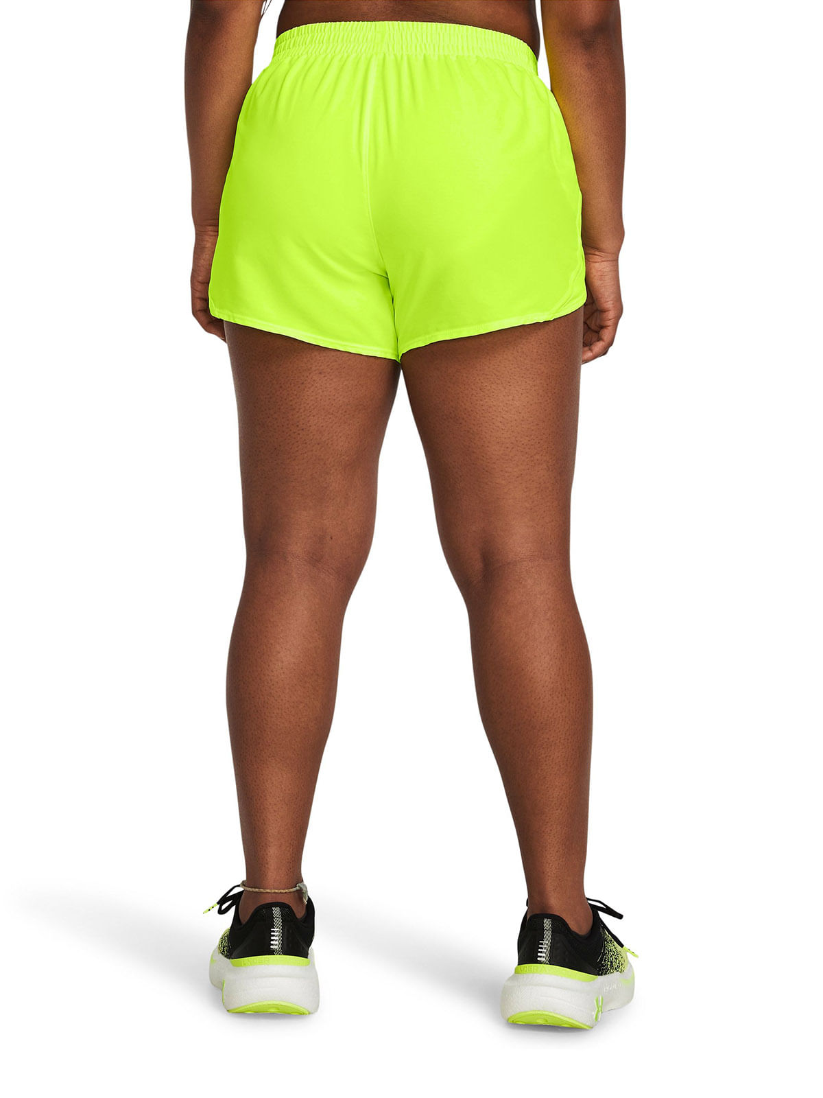 Shorts UA fly-by amarillo para mujer