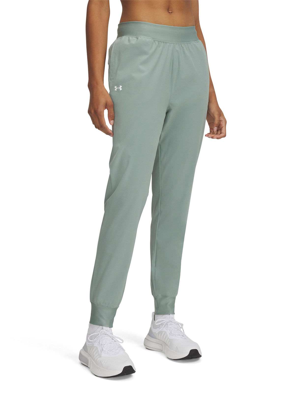 Pantalón UA Rival tiro alto verde para mujer