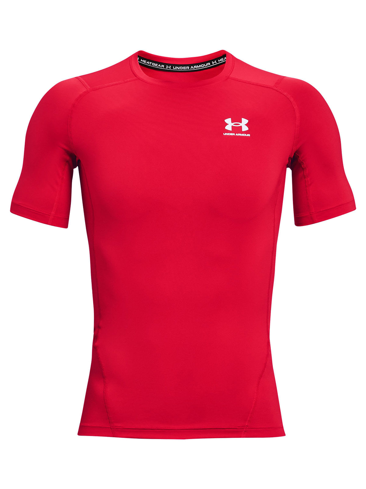 Primera capa manga corta Heatgear rojo para hombre