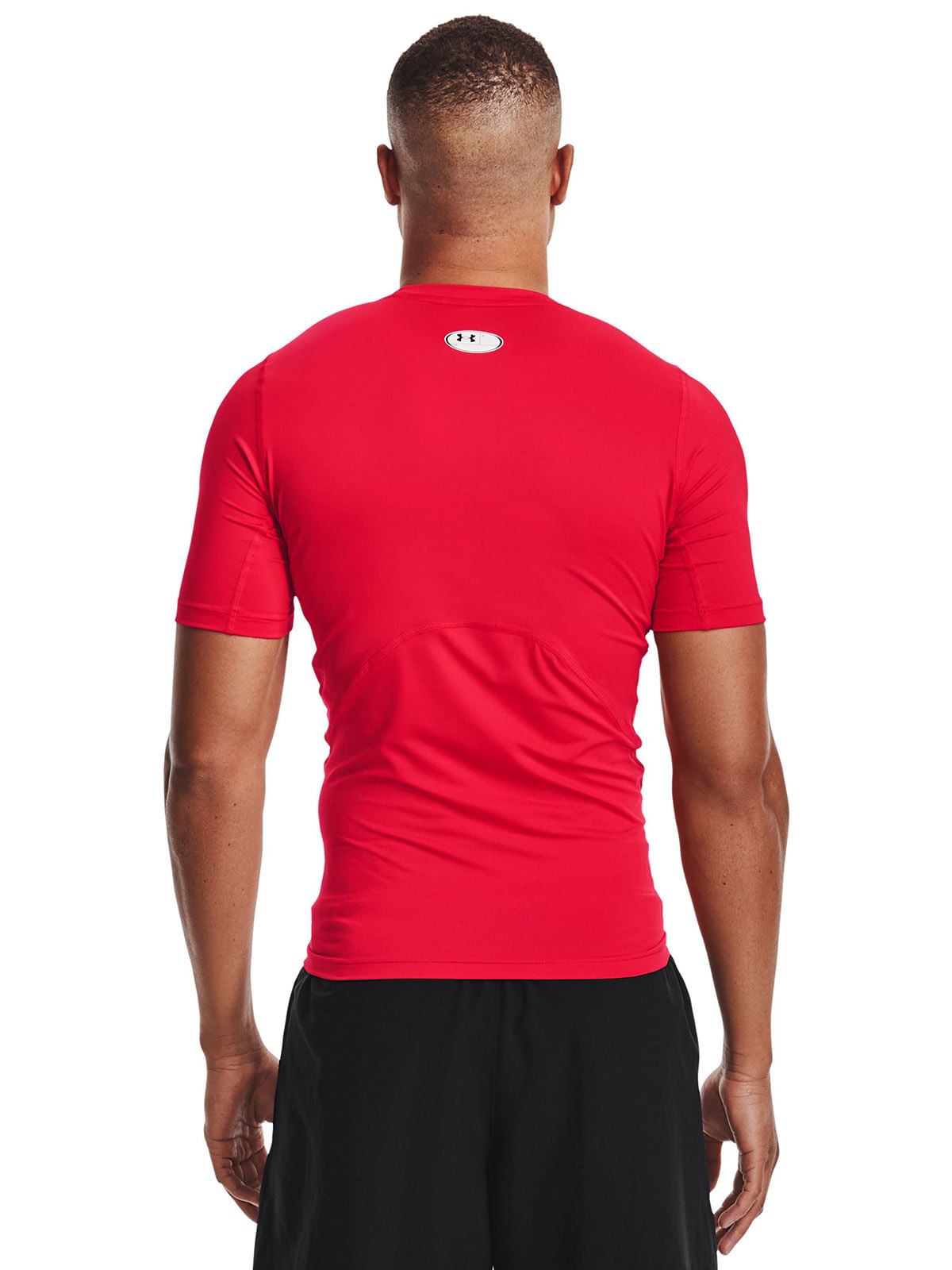 Primera capa manga corta Heatgear rojo para hombre