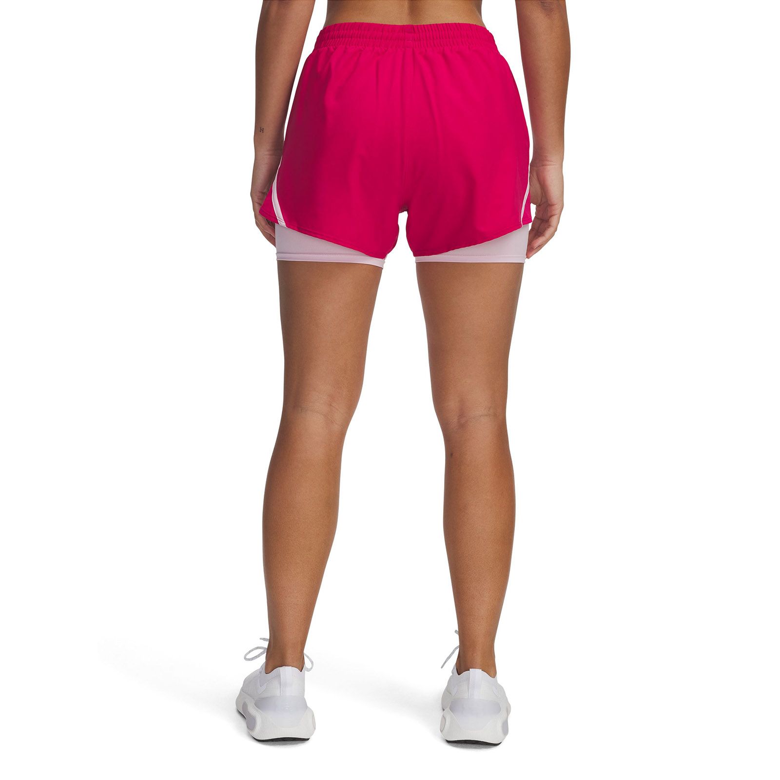 Shorts Under Armour fly-by 2-en-1 morado para mujer