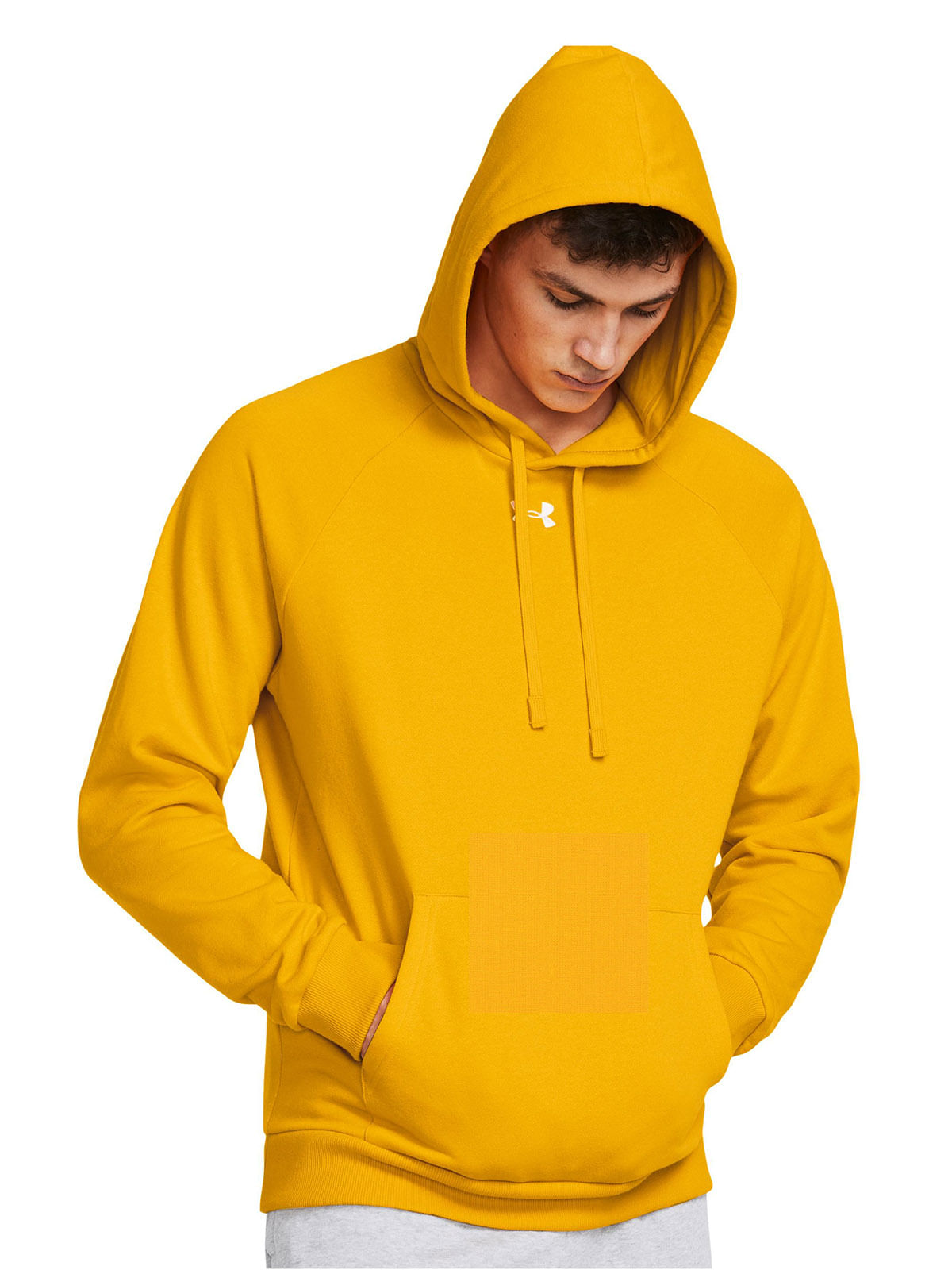 Polerón UA Rival fleece amarillo para hombre