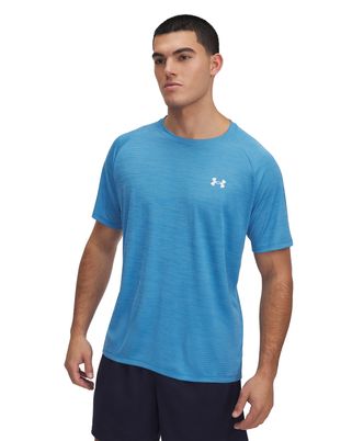 Polera manga corta Under Armour tech azul para hombre