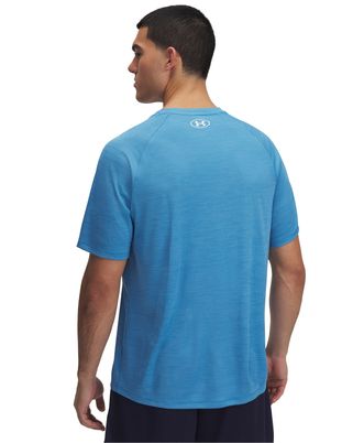 Polera manga corta Under Armour tech azul para hombre