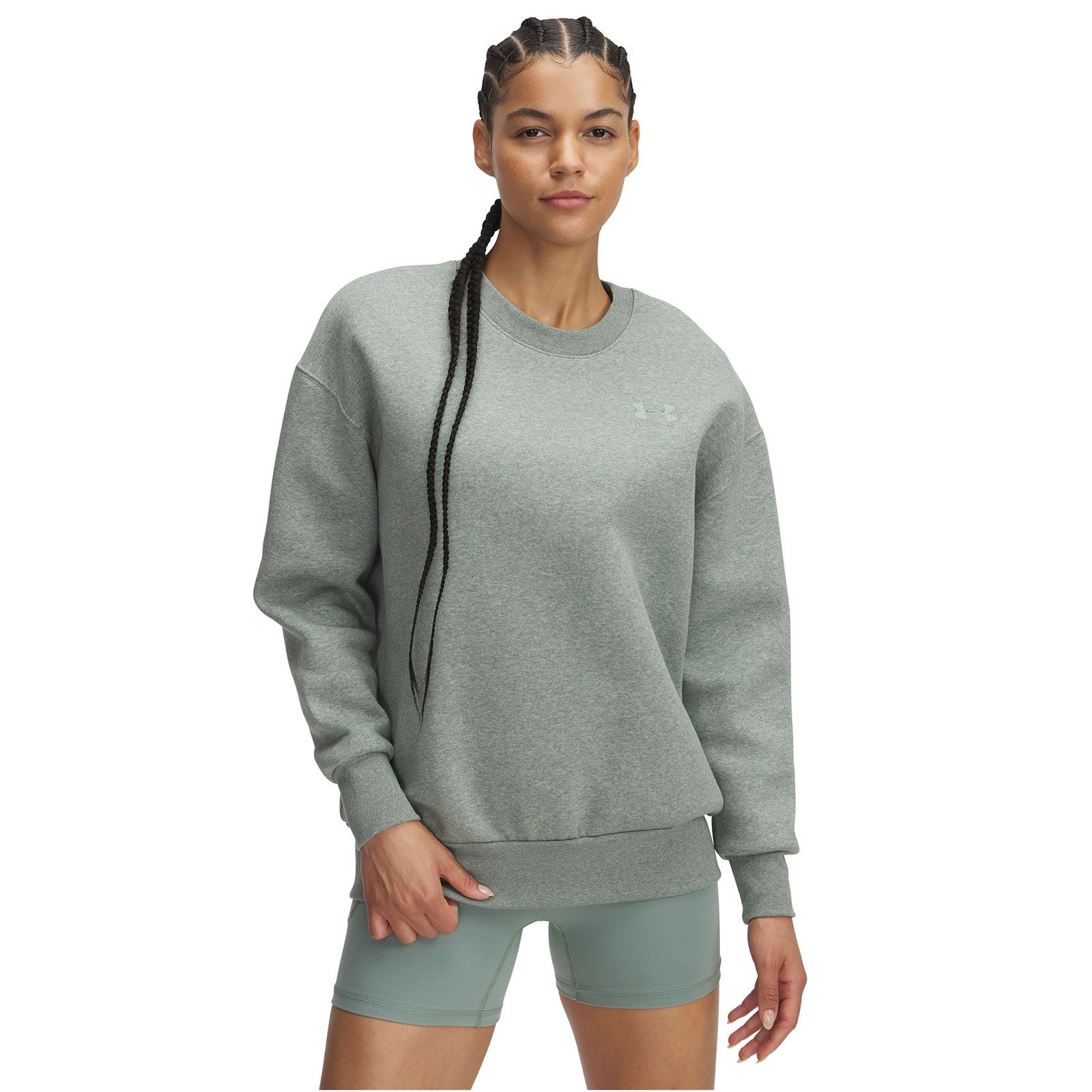 Polerón mujer Under Armour Icon fleece oversized verde