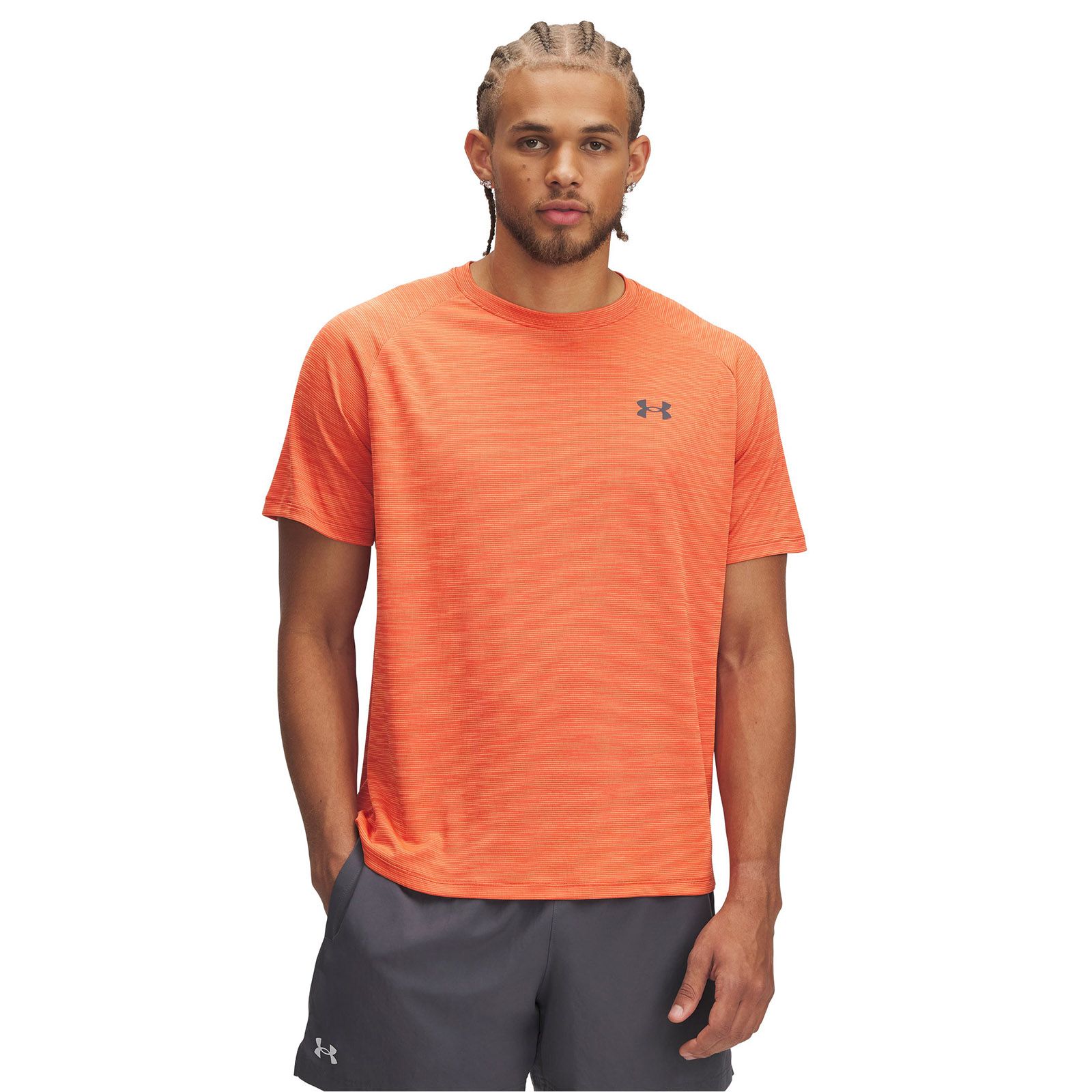 Polera manga corta Under Armour tech naranjo para hombre