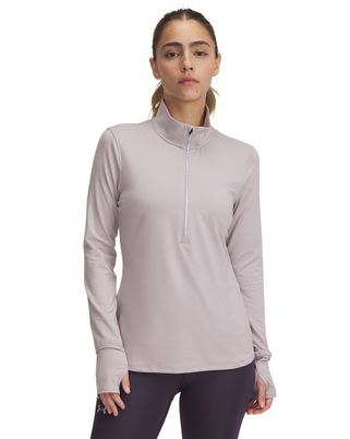 Polerón Under Armour qualifier run ½ cierre gris para mujer